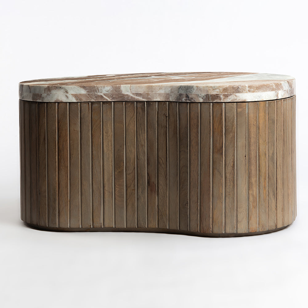 Wooden Norweg Coffee Table with Marble
