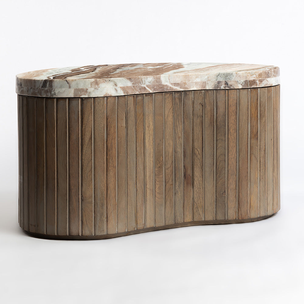 Wooden Norweg Coffee Table with Marble
