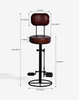 Sylvara Hanz Leather Bar Chair