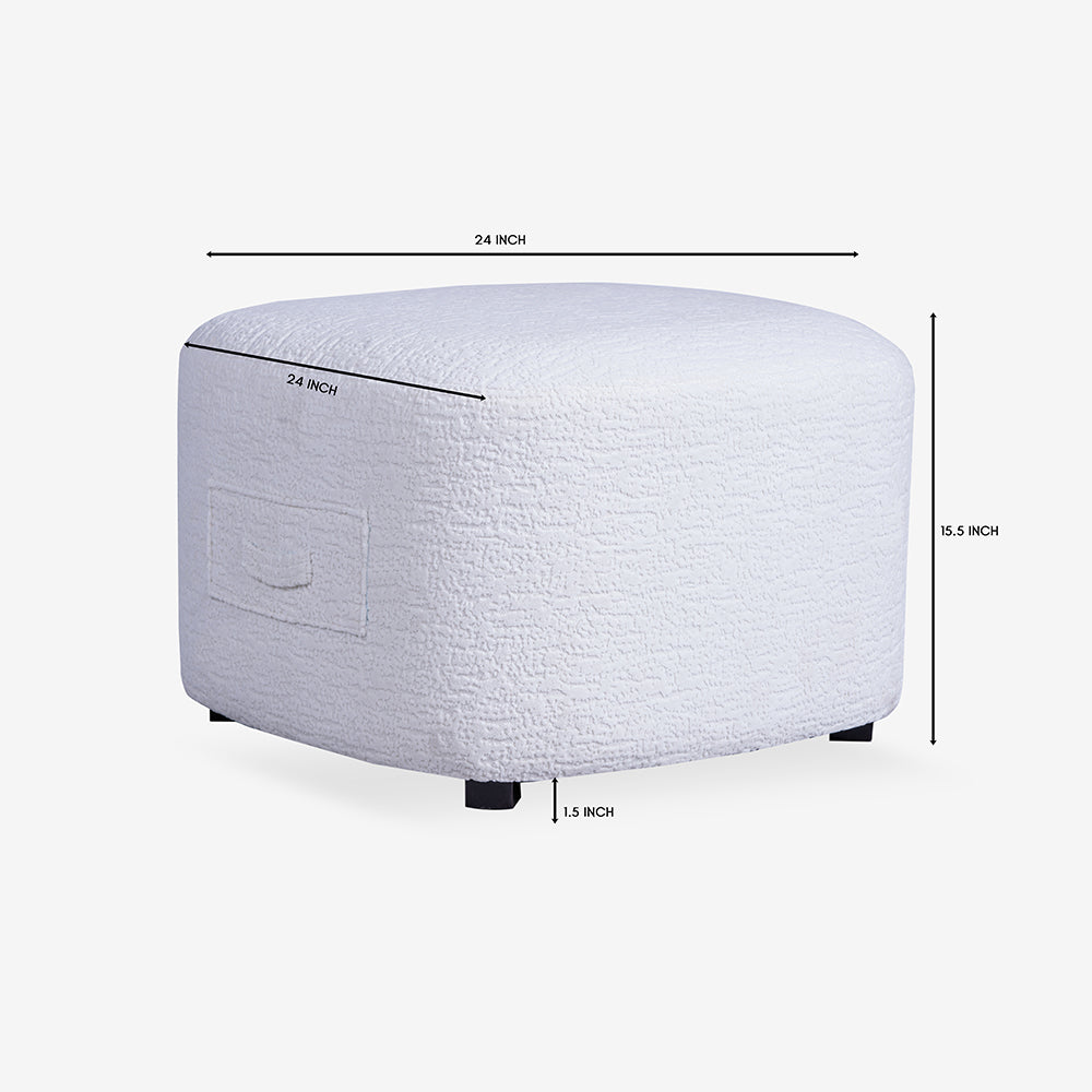 Charlotte Carter Pouf - White