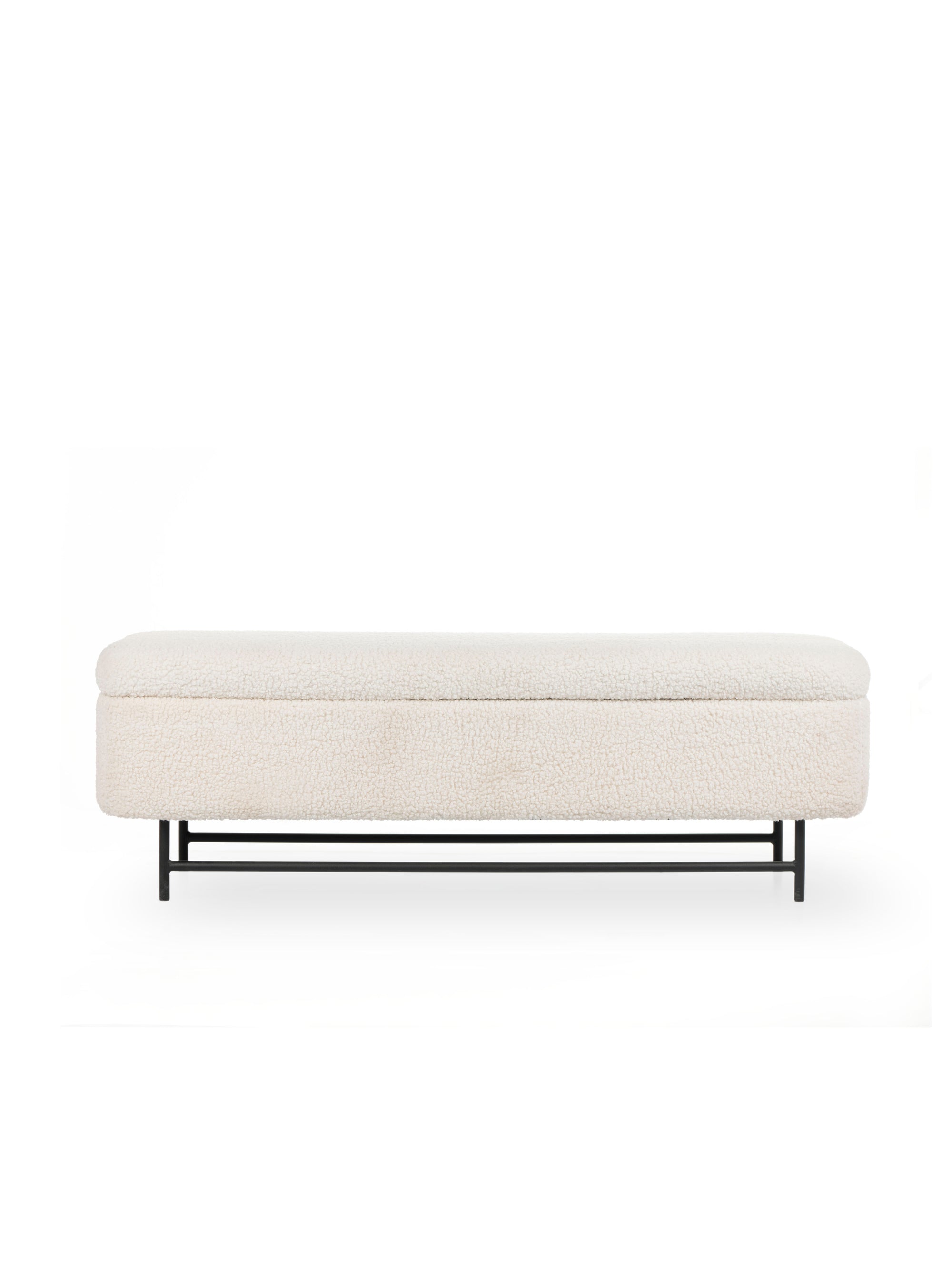 Sequoia Polyester Storage Bench with Steel Legs