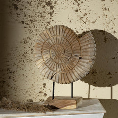 Fossil Tide Teakwood Sculpture