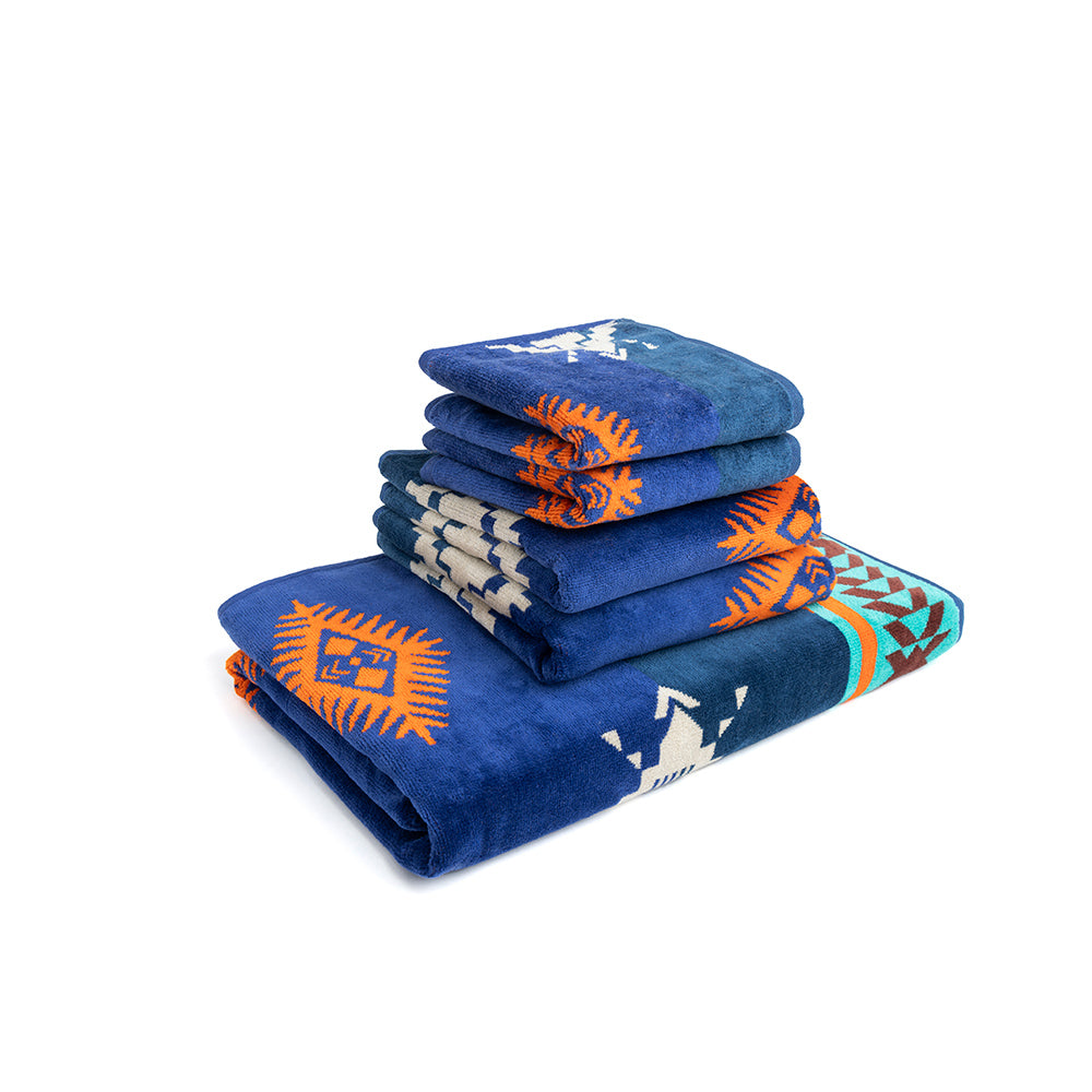 Tribal Rain Towel - SET OF 5 - 1 BT 2 FT 2 HT