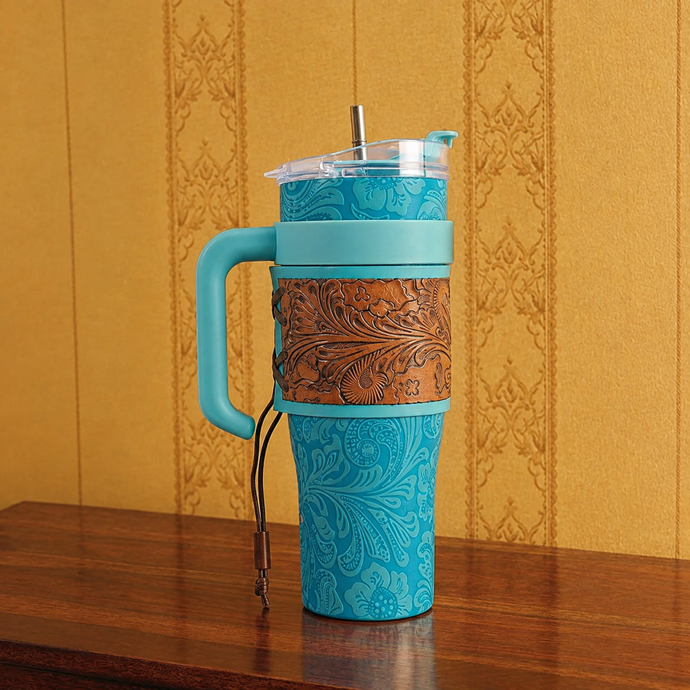 Wide Wyoming Tumbler In Turquoise