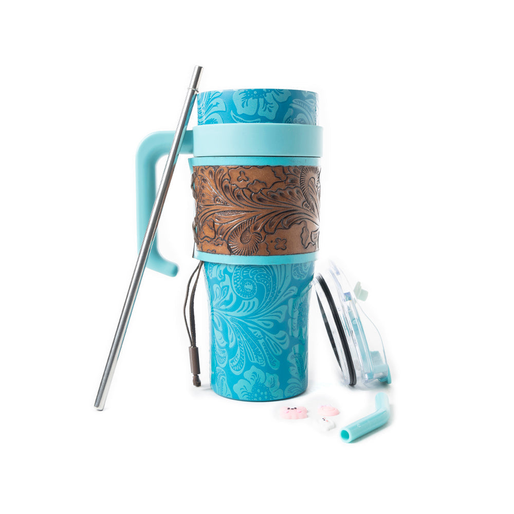 Wide Wyoming Tumbler In Turquoise