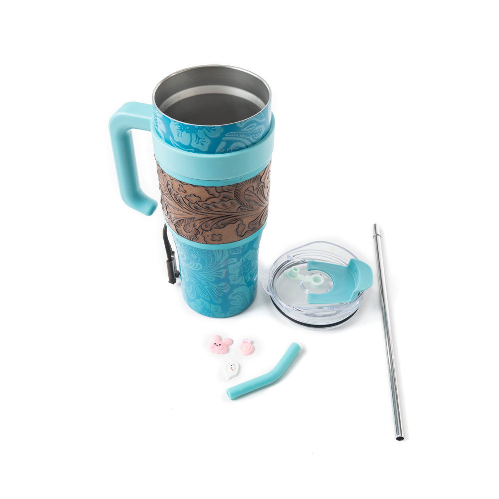 Wide Wyoming Tumbler In Turquoise