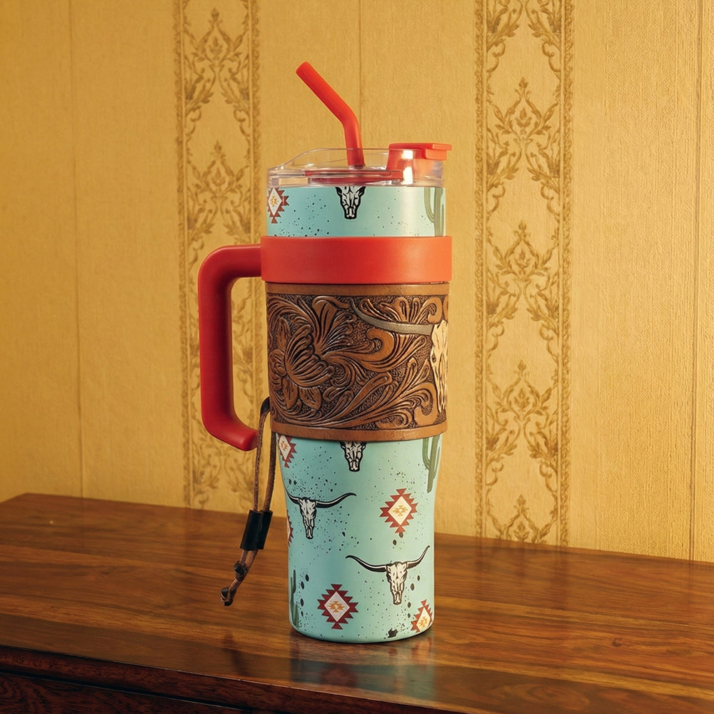 Wide Wyoming Tumbler In Sea Blue