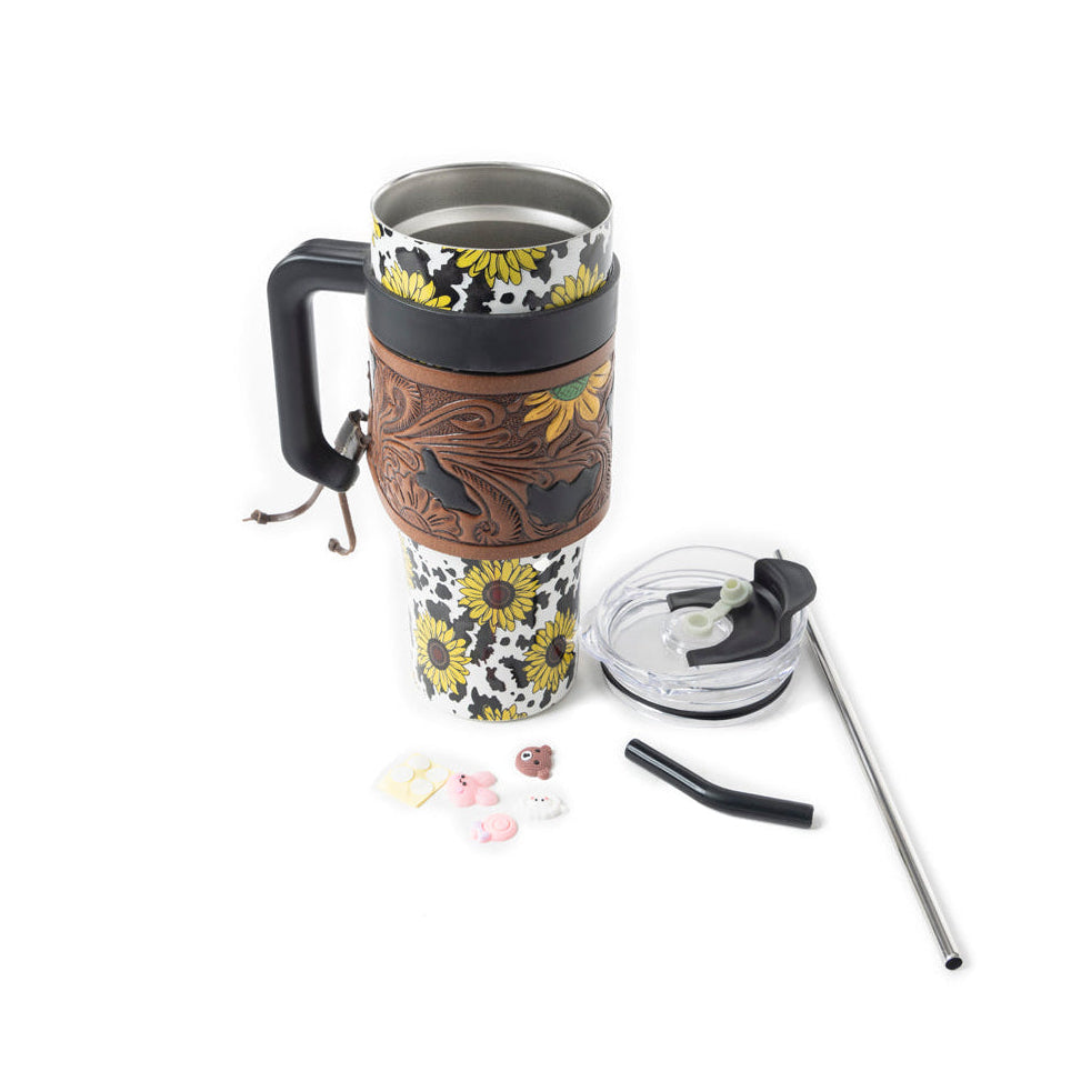 Wide Wyoming Tumbler In Yellow with Tooling