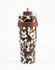 Wide Wyoming Tumbler In Brown and White