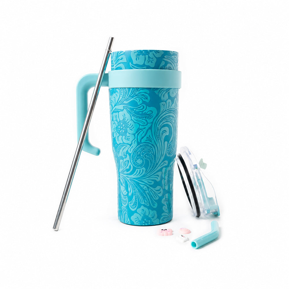 Wide Wyoming Tumbler In Turquoise