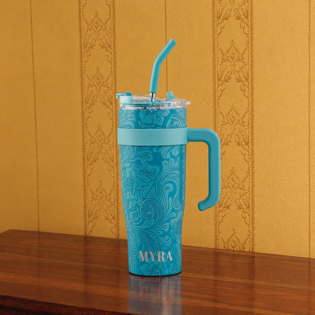 Wide Wyoming Tumbler In Turquoise