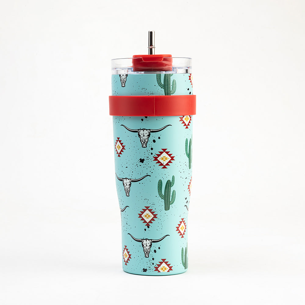 Wide Wyoming Tumbler In Sea Blue