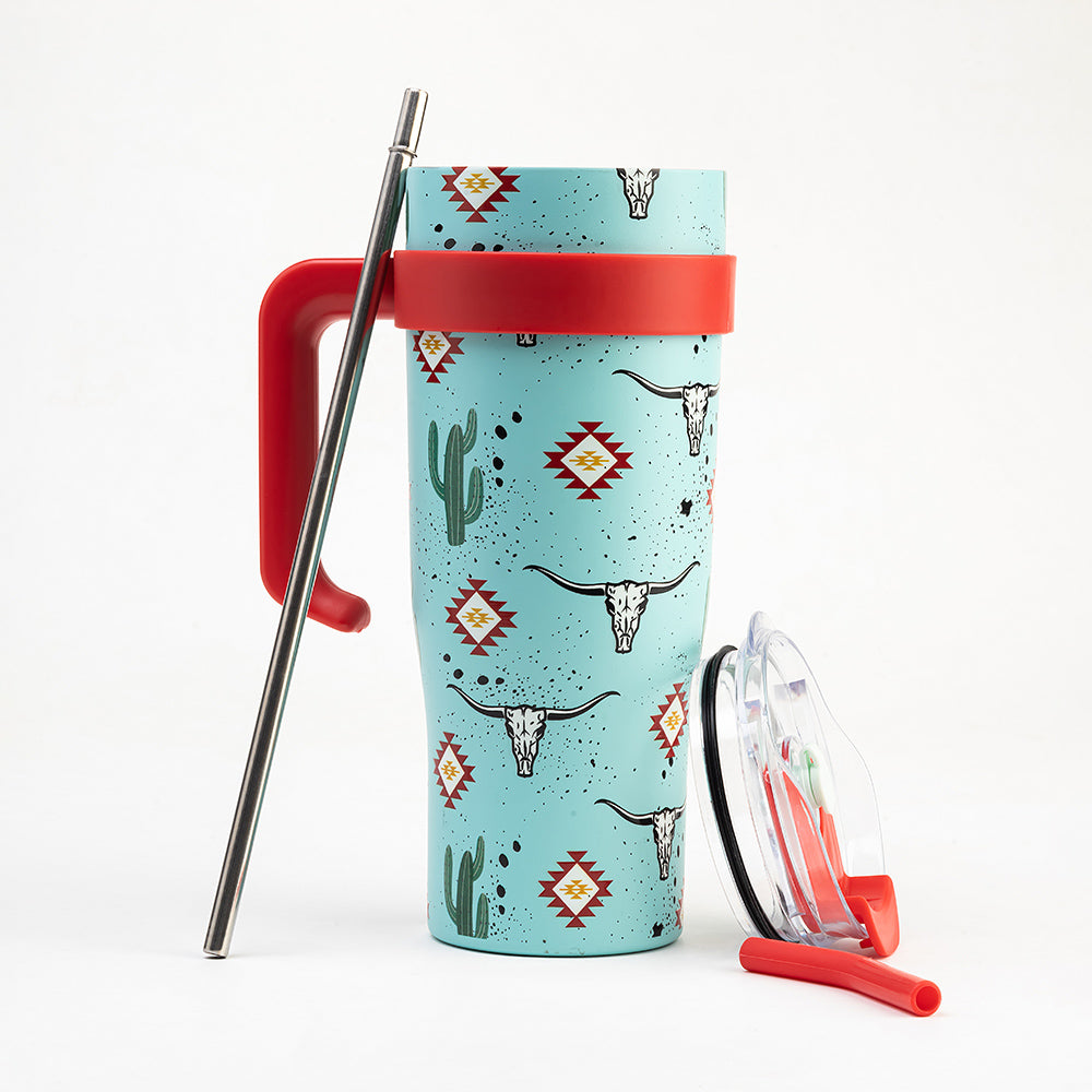 Wide Wyoming Tumbler In Sea Blue