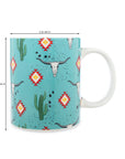 Sippin’ In The South Ceramic Mug In Cactus Geometry