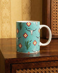 Sippin’ In The South Ceramic Mug In Cactus Geometry