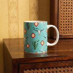 Sippin’ In The South Ceramic Mug In Cactus Geometry