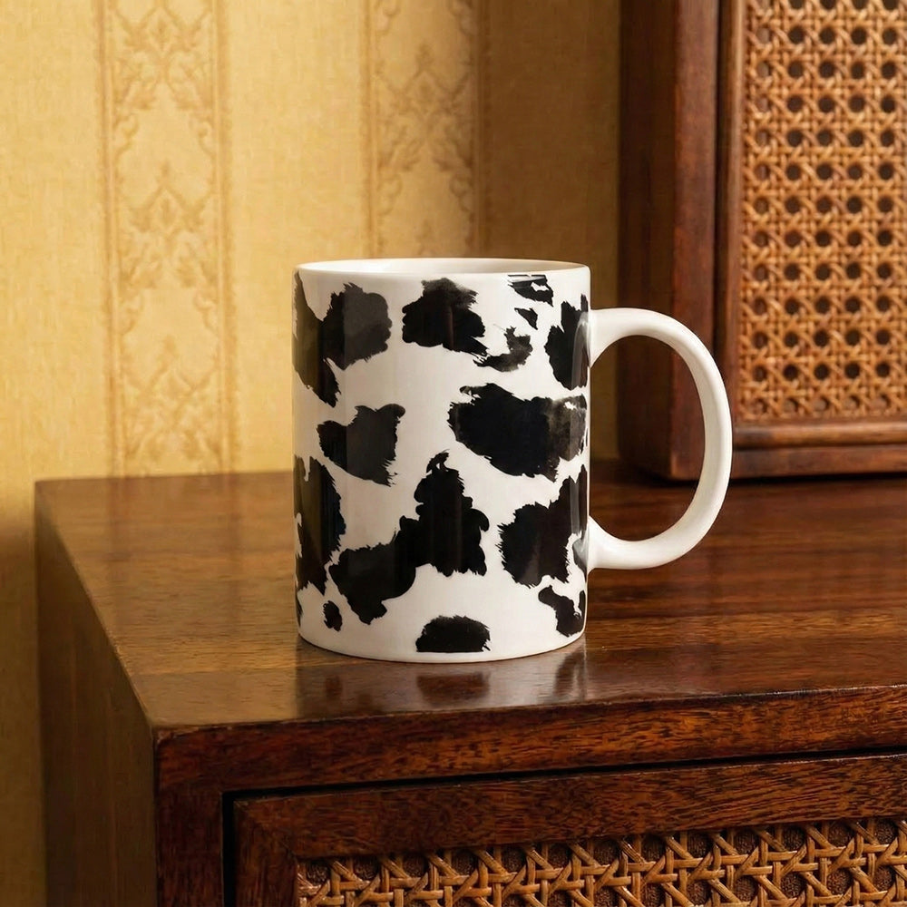 Sippin’ In The South Ceramic Mug In Black Leopard Print