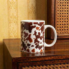Sippin’ In The South Ceramic Mug In Brown Leapard Print