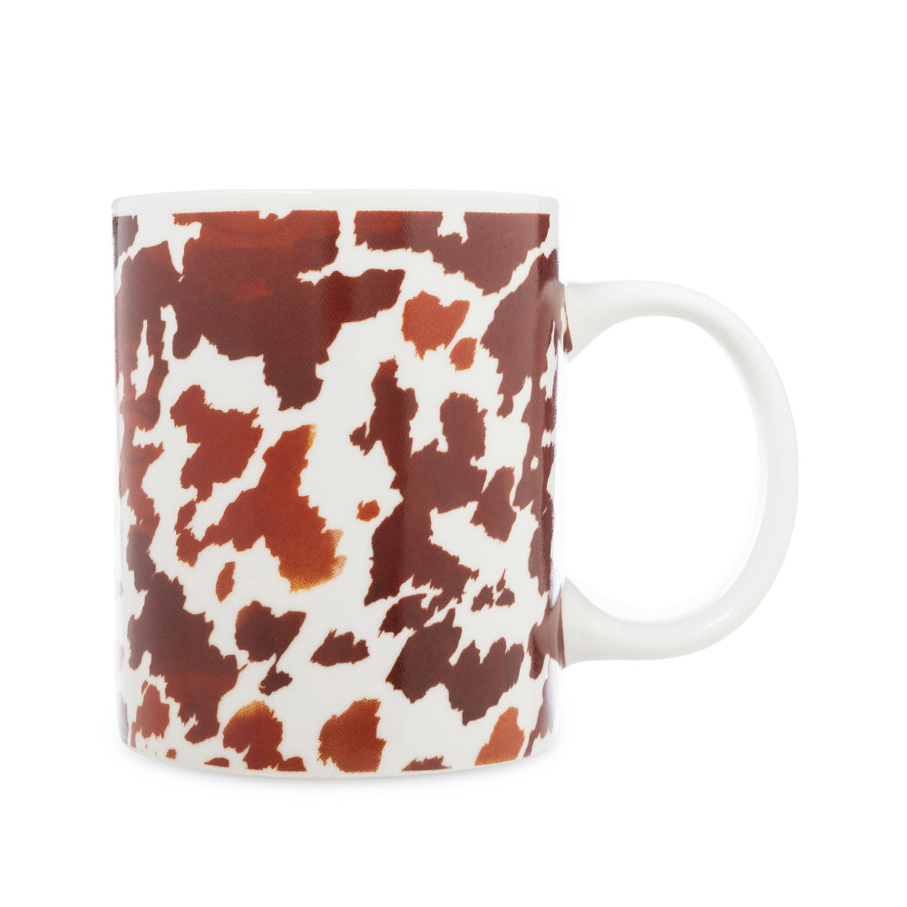 Sippin’ In The South Ceramic Mug In Brown Leapard Print