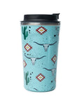 Western Trail Brew Stainless Steel Mug In Cactus Geometry