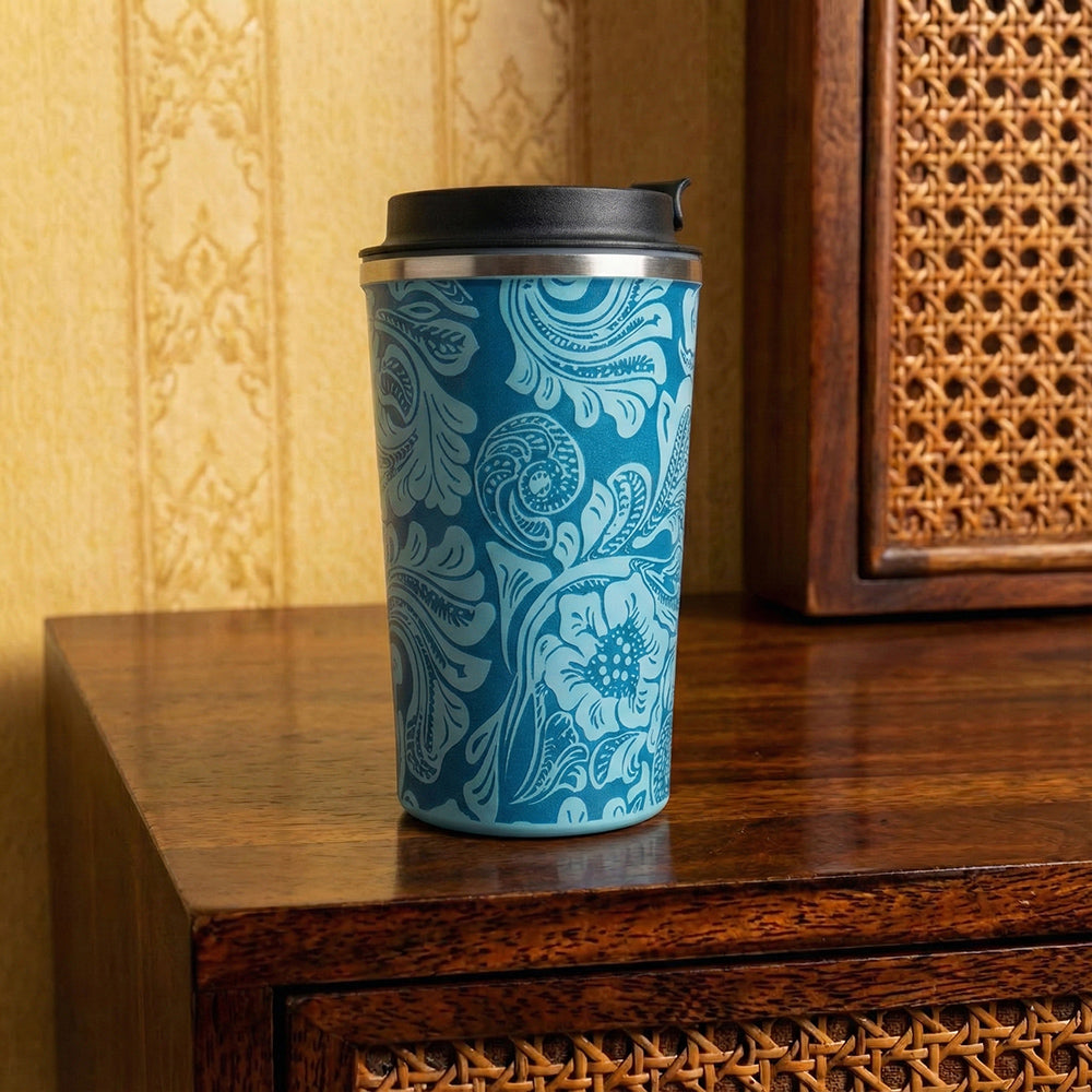 Western Trail Brew Stainless Steel Mug In Turquoise
