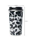 Western Trail Brew Stainless Steel Mug In Black Leopard Print