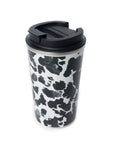 Western Trail Brew Stainless Steel Mug In Black Leopard Print