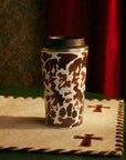 Western Trail Brew Stainless Steel Mug In Brown Leapard Print