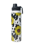 Moo & Bloom Stainless Steel Water Bottle In Sunflower Yellow