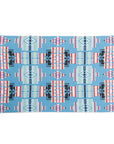 Mesa Mirage Knitted Cotton Kitchen Towel '' Set Of 2 '' In Aztec Blue
