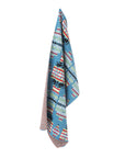 Mesa Mirage Knitted Cotton Kitchen Towel '' Set Of 2 '' In Aztec Blue