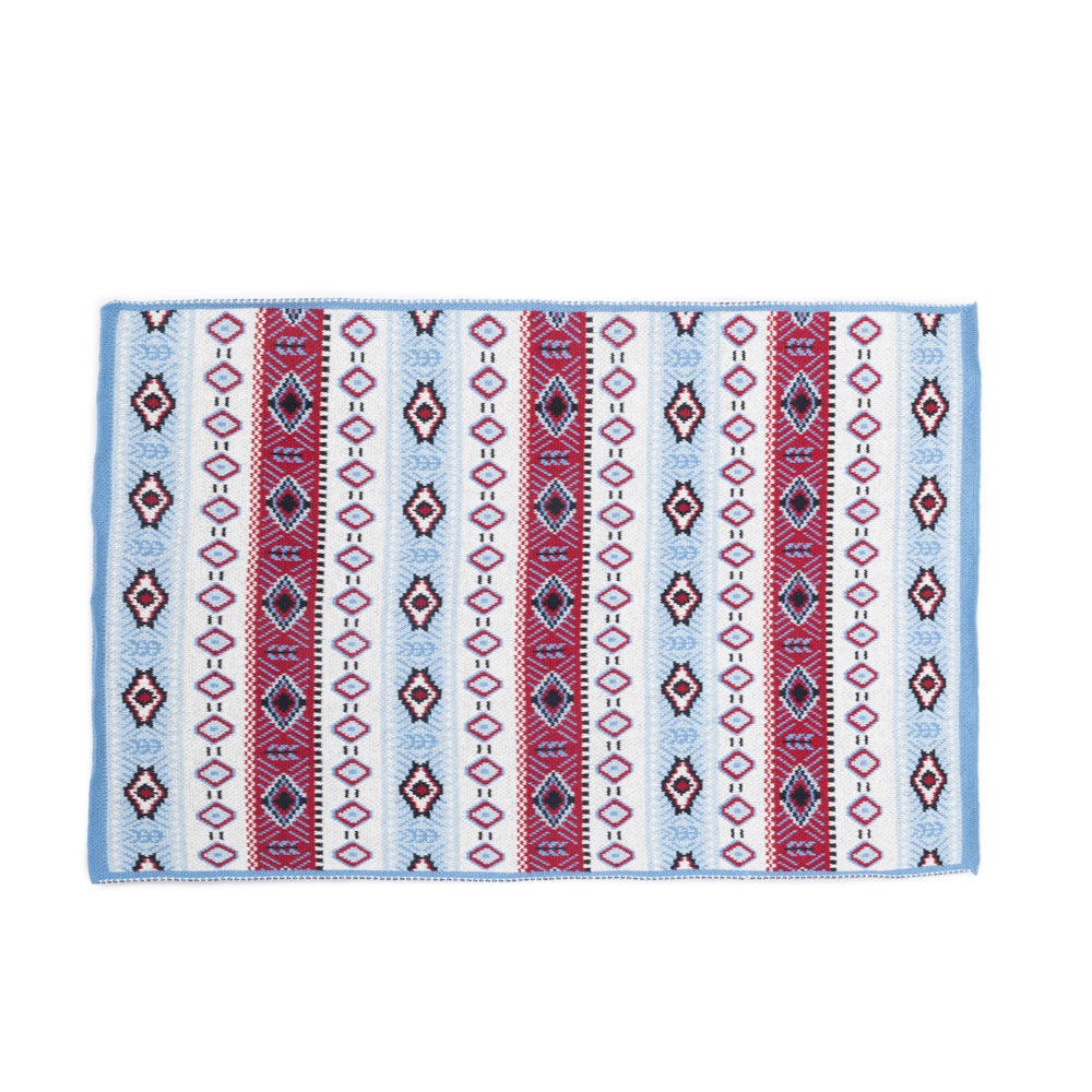 Navajo Nights Knitted Cotton Kitchen Towel '' Set Of 2 '' In Mesa Red