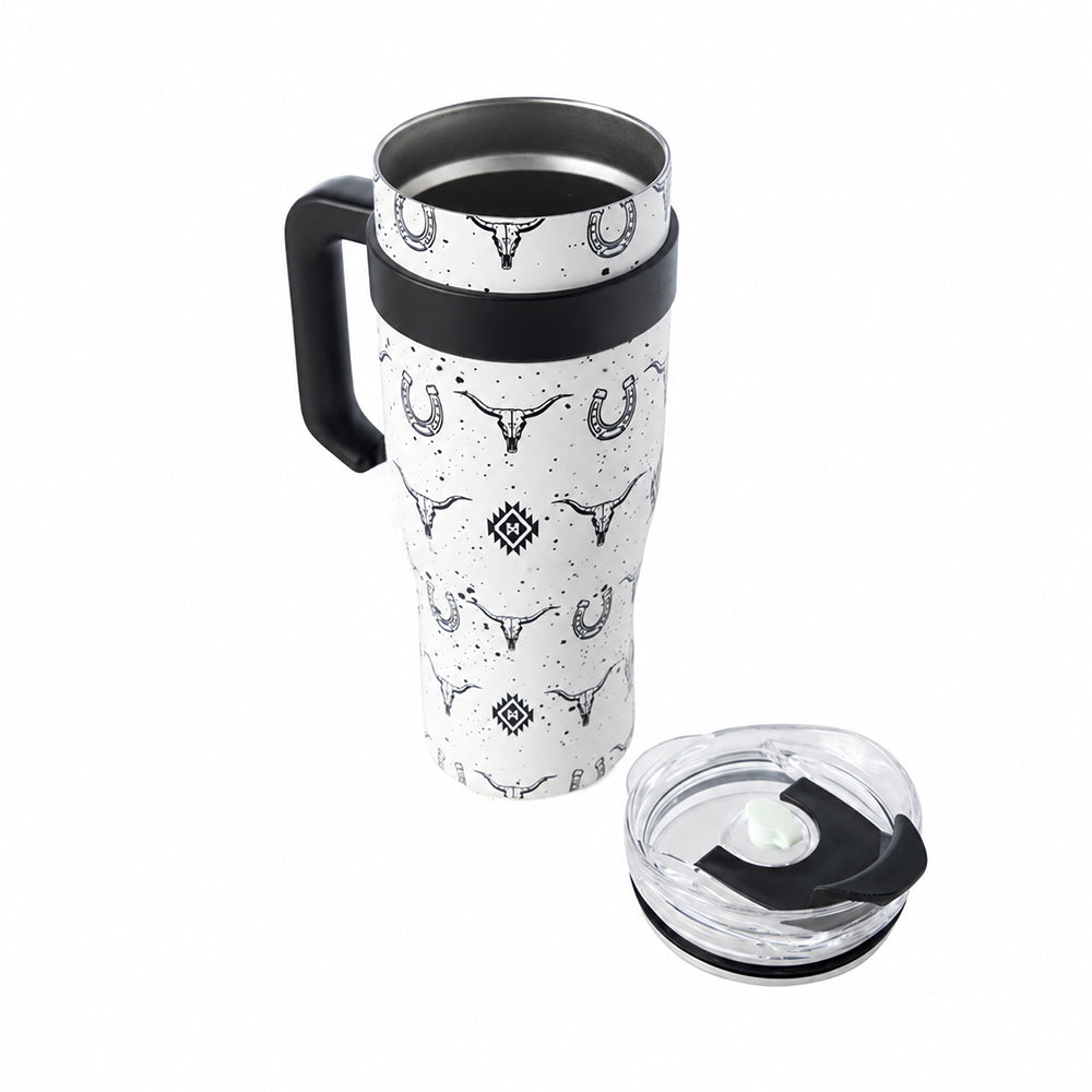 Wide Wyoming Tumbler In White