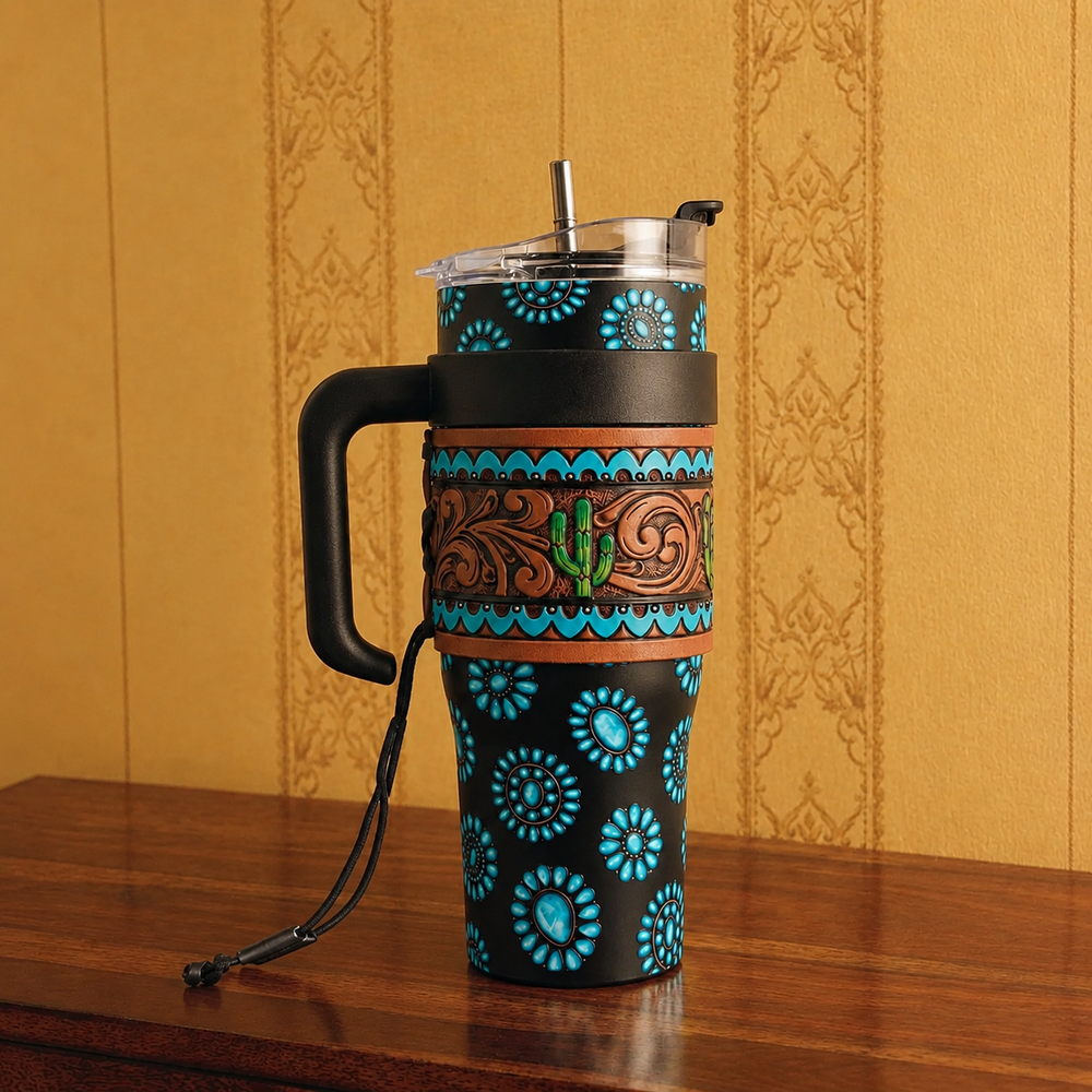 Wide Wyoming Tumbler In Black
