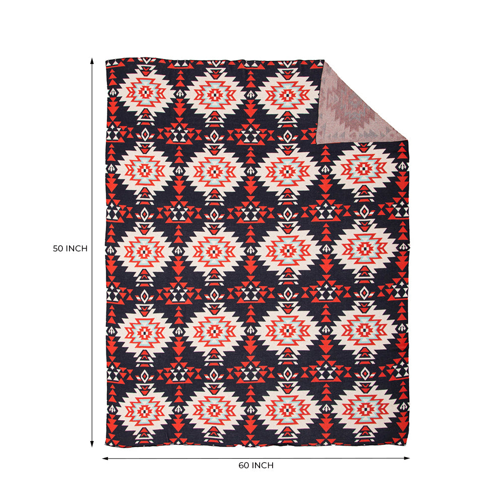 Randomized Aztec Print Throw