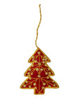 Jeweled Christmas Tree Ornament In Red