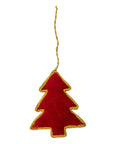 Jeweled Christmas Tree Ornament In Red