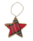 Plaid Cheer Star Ornament