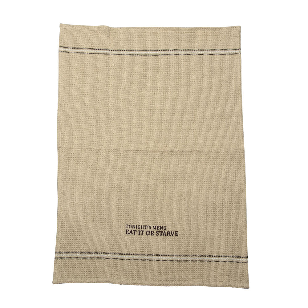 Eat It Or Starve Dish Towel '' Set Of 2 ''