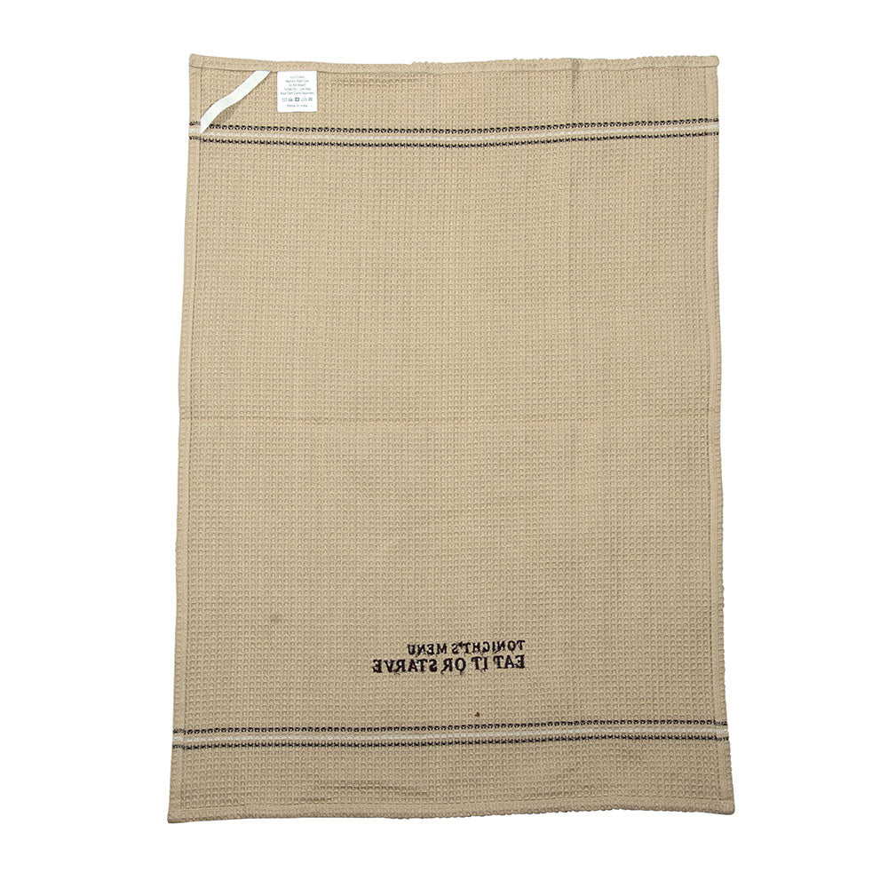 Eat It Or Starve Dish Towel '' Set Of 2 ''