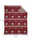 Paint Flower Meadow Throw In Red