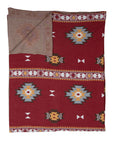 Paint Flower Meadow Throw In Red