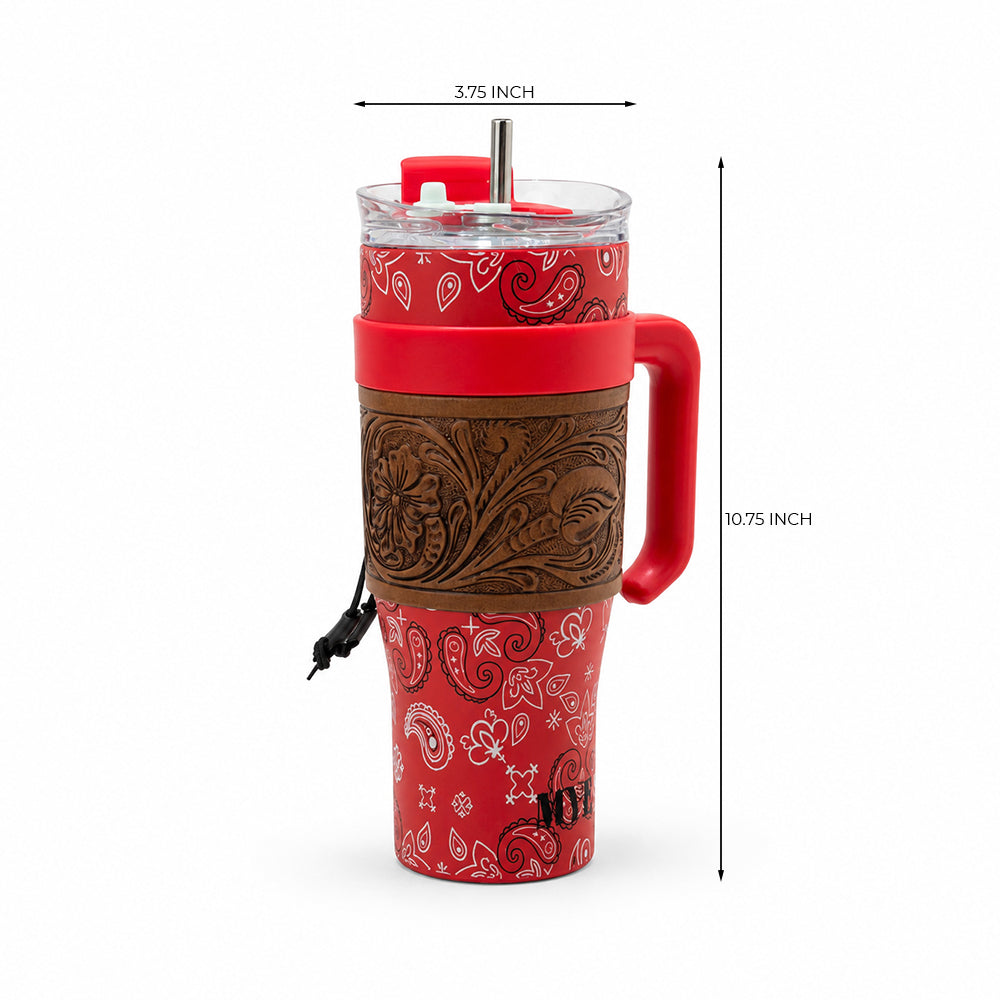 Wide Wyoming Tumbler In Red