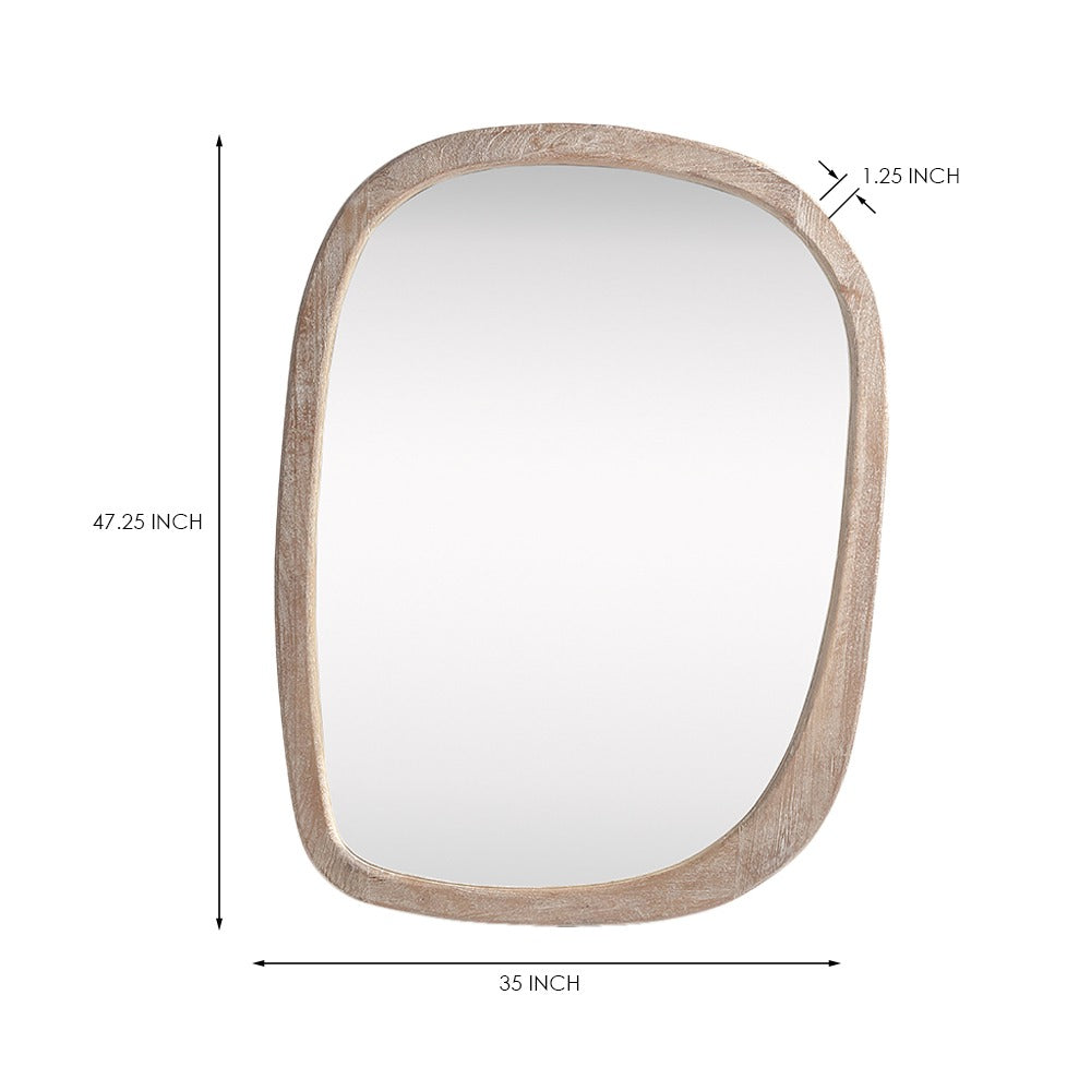 Mango Frost Mirror Frame - Rustic Natural