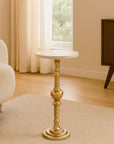 Snowflake Marble Accent Table