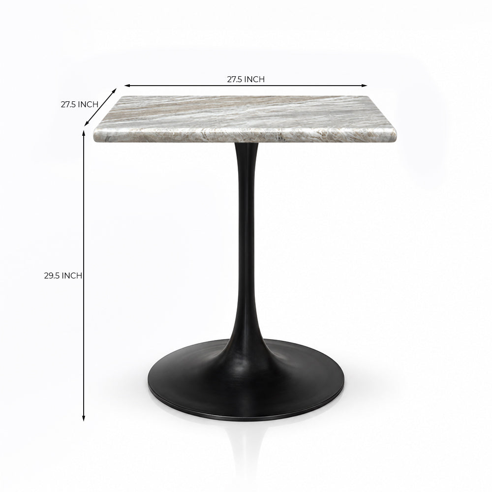 Maren Sawar Marble Restaurant Table - Medium