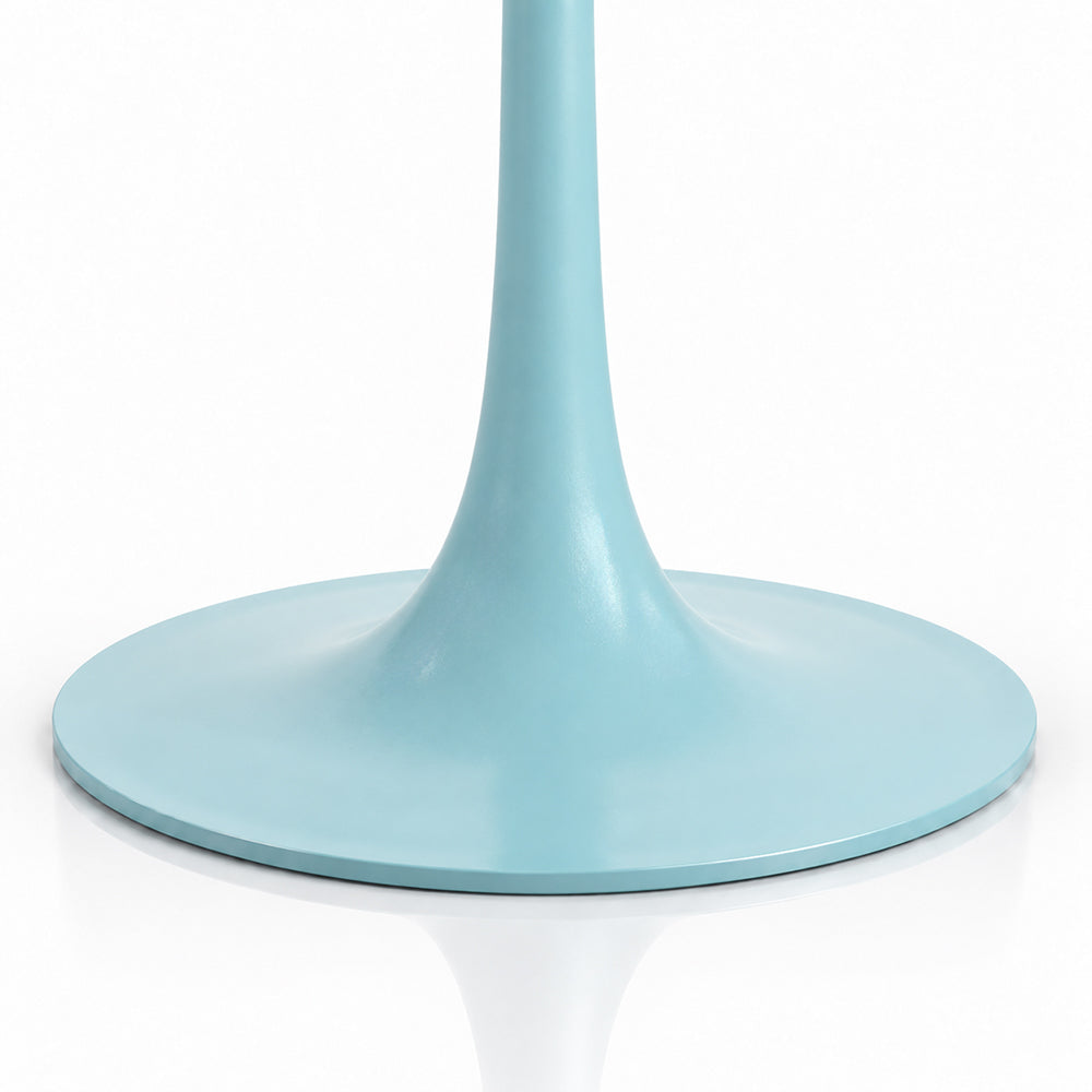 Lorcan White Banswara Marble Restaurant, Cafe &amp; Bistro Table with Metal Legs - Medium