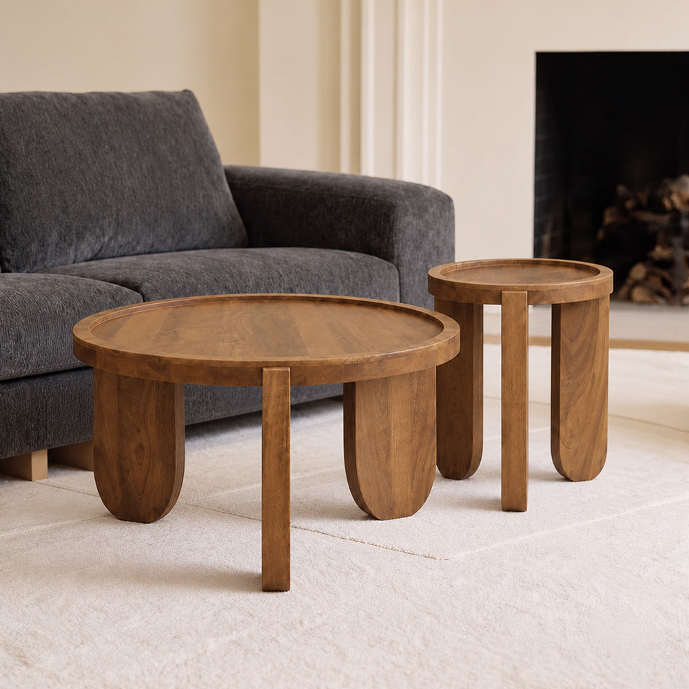 Finch Mango Wood Coffee Table Set of 2