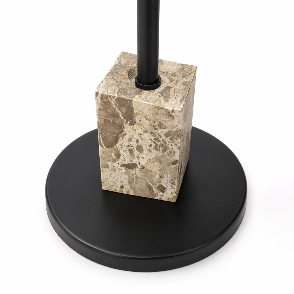 Conan Marble Side Table with Metal