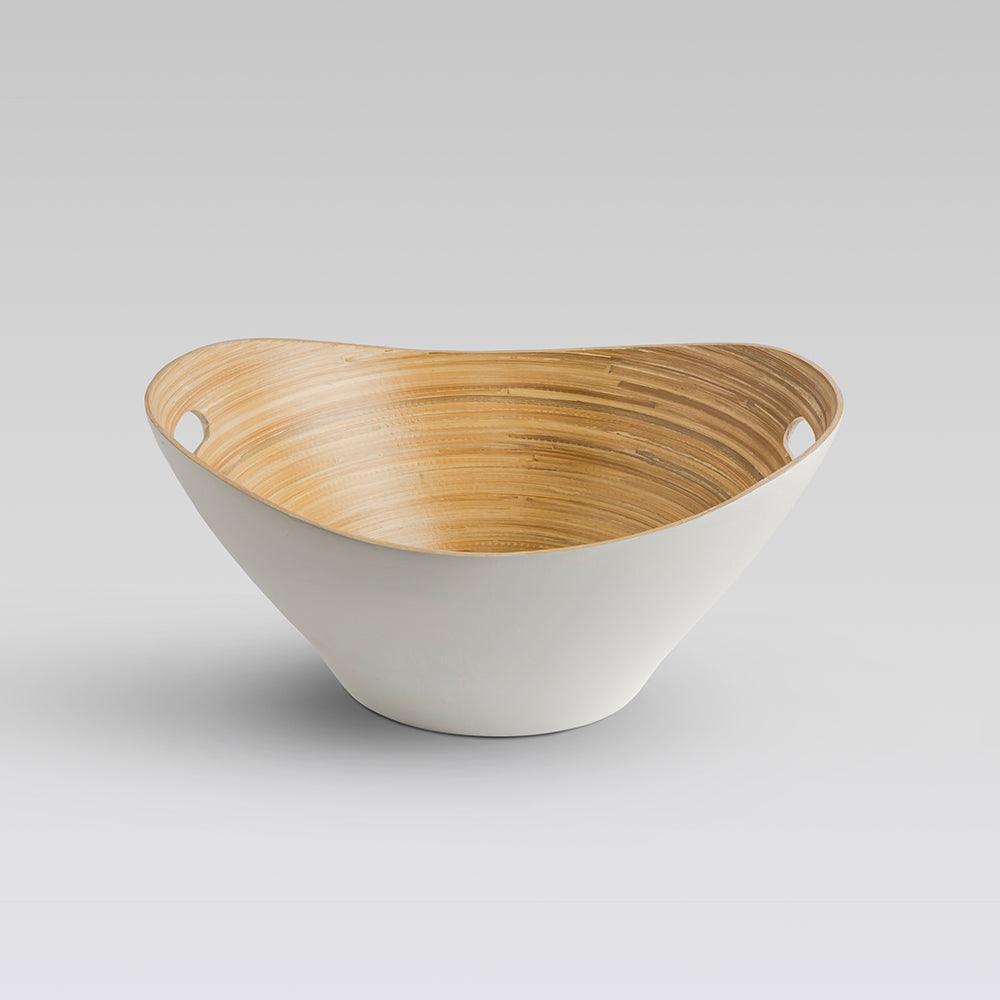 Mahara Bamboo Bowls White set of 3 - Living Shapes